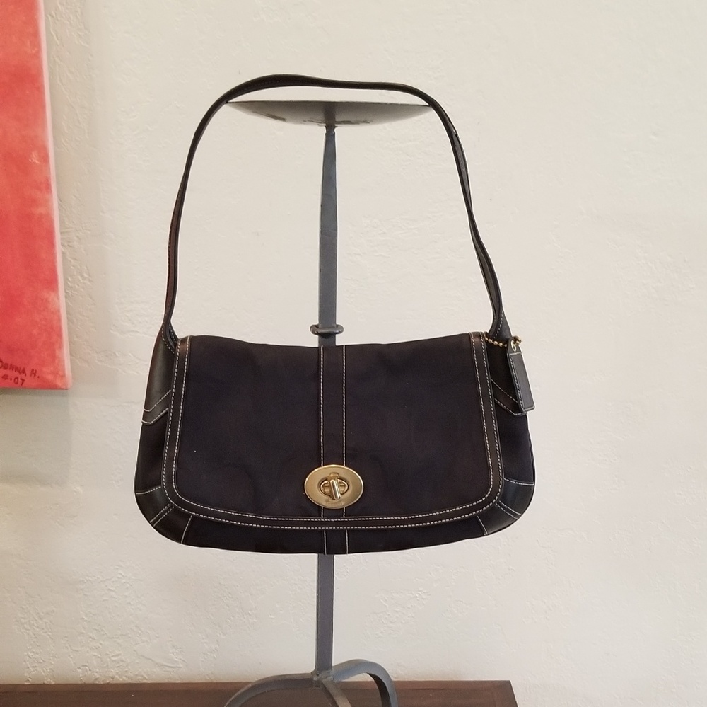 Authentic Coach signature fabric bag